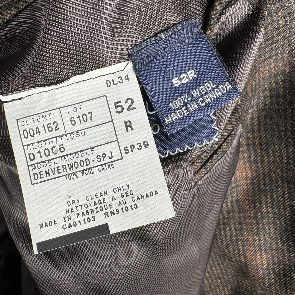 Cremieux Collection Men's 52R Loro Piana 100% Wool Denverwood Sport Coat Blazer